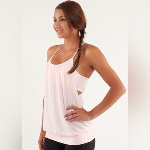 Lululemon No Limits Tank Top - Womens Size 8 - Light Pink Stripe